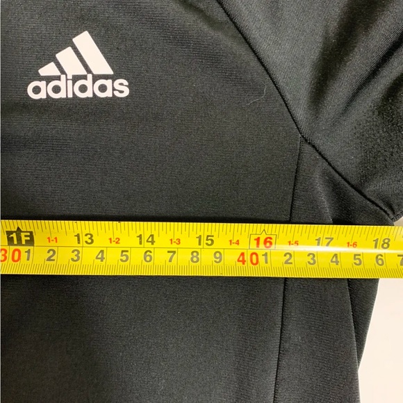 Adidas Jacket Women Small Black White Track Stripes Athletic Sports Zip Casual - Picture 7 of 12